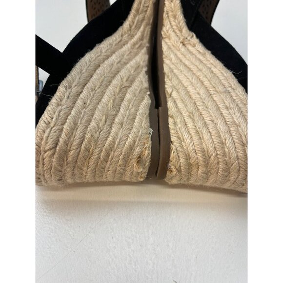 Vionic Womens Ariel Wedge Sandal Black Size 10M Suede Leather - Picture 4 of 15